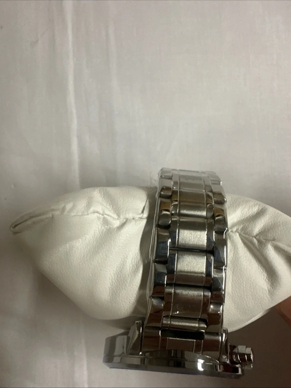 Montres Prestige Silver Chronograph style Watch - White Dial
